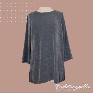 3/$20 J Jill Wearever Tunic Top Casual Cozy 3/4 sleeve Slate Blue Women’s Medium
